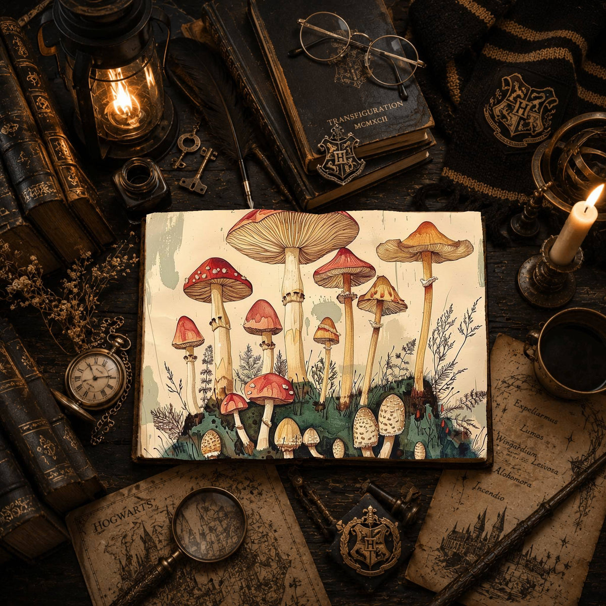 Magic Mushrooms Digital Papers