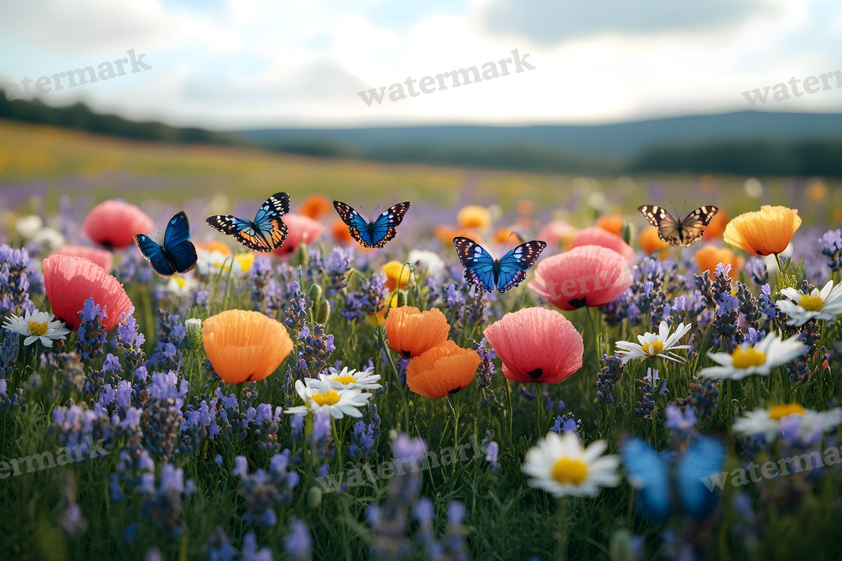 Meadow Bliss digital photo backdrop for photo editing, preview 15