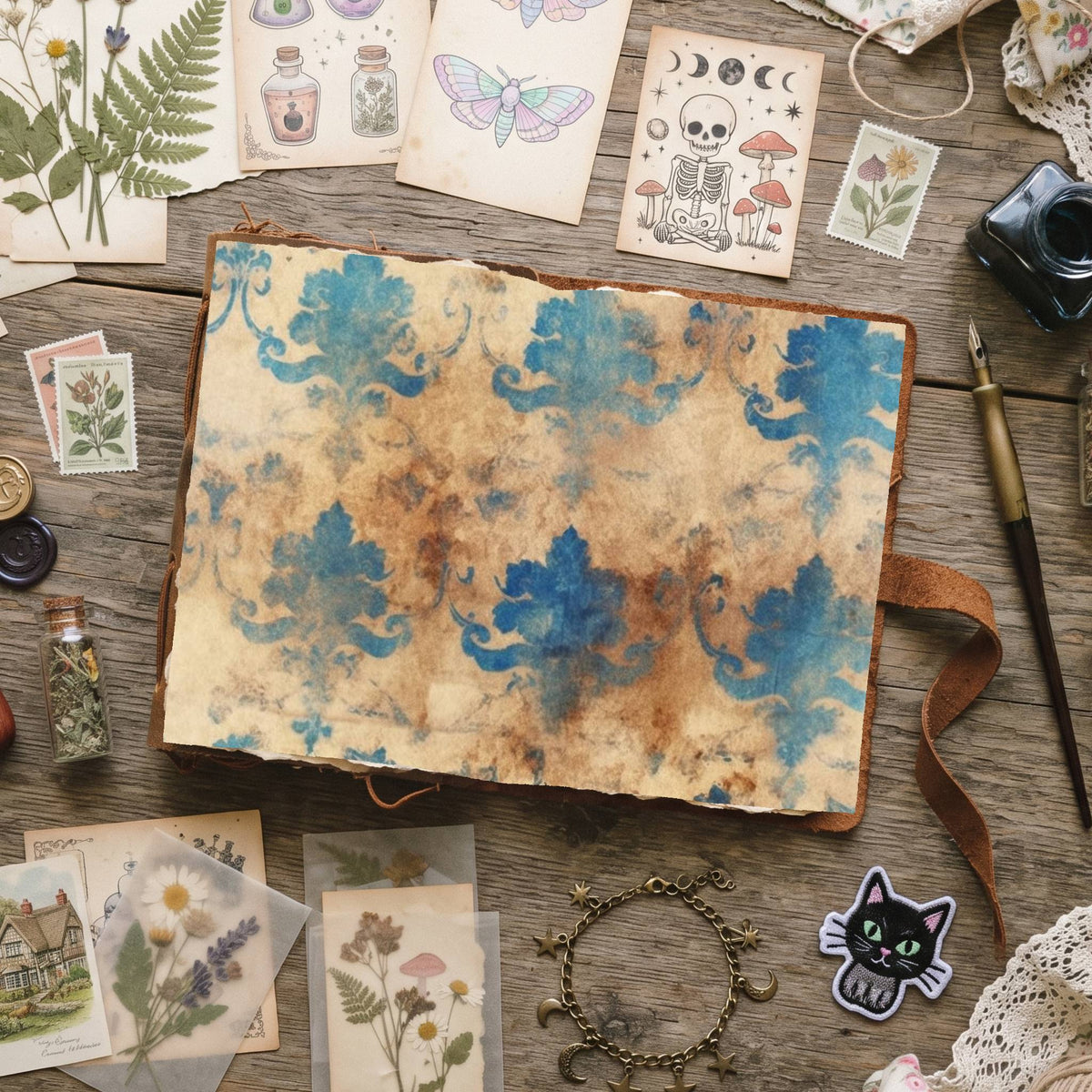 Mixed Damask Digital Papers