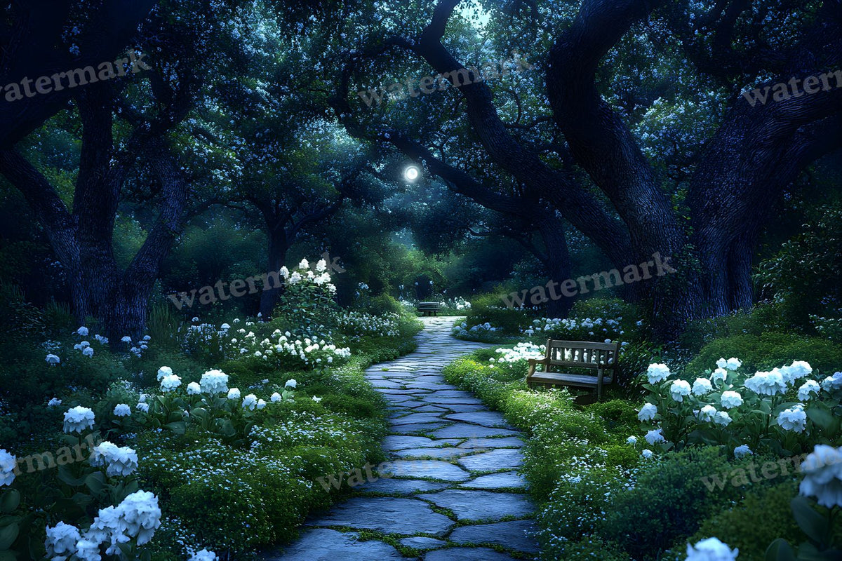 Moonlit Mysteriougarden Backdrop Images