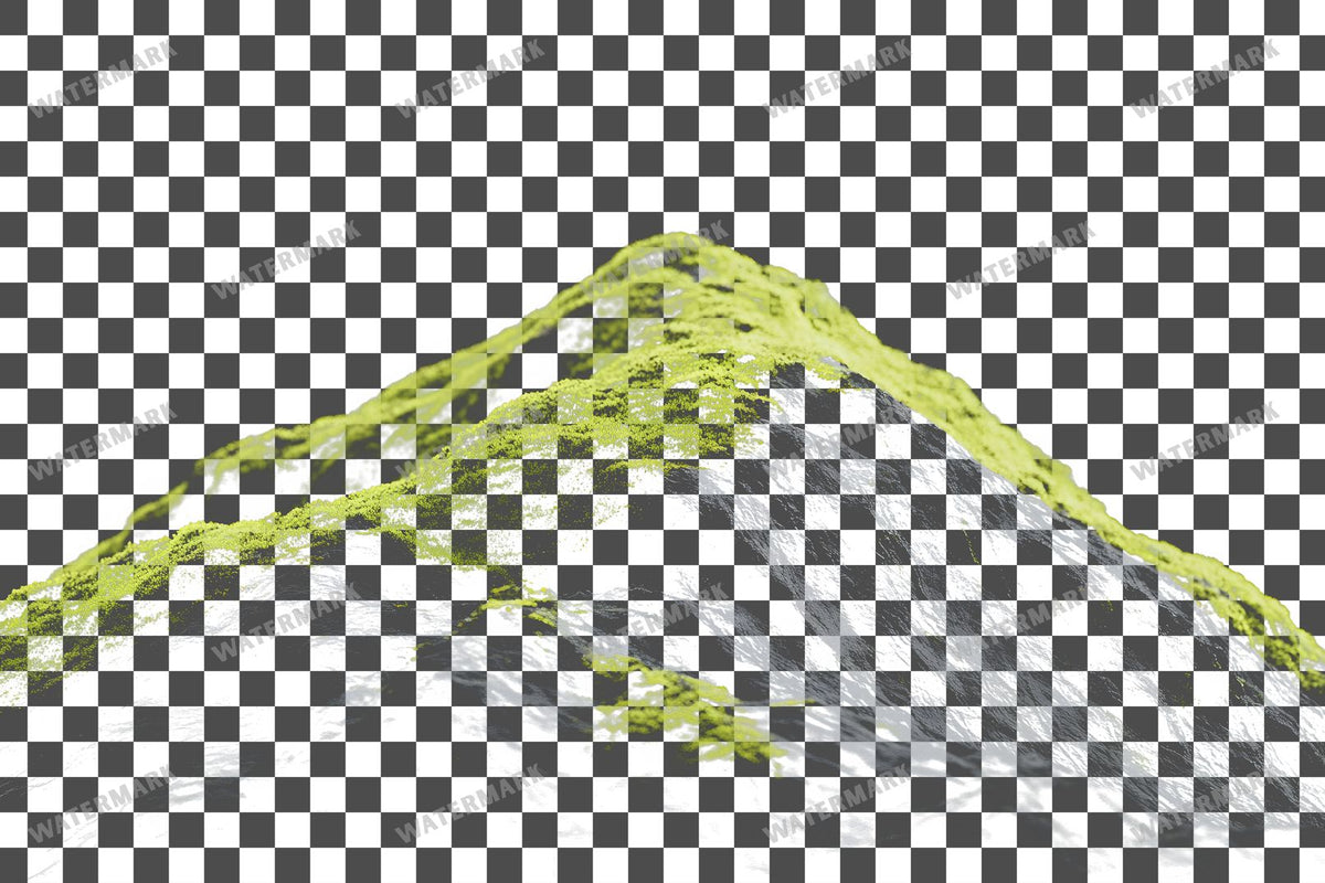 Mossy Hill Snowy Peak PNG overlay on a transparent checkered background, preview 16