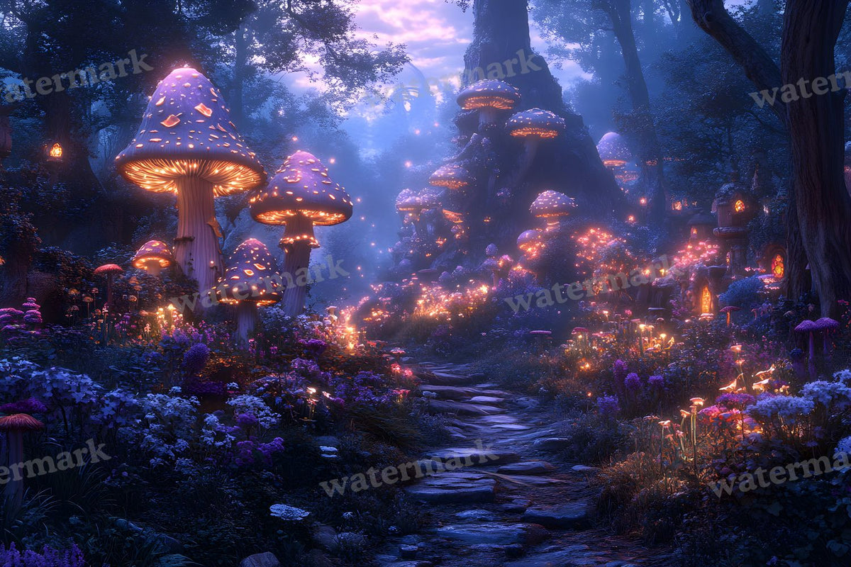 Mushroom Forest Backdrop Images
