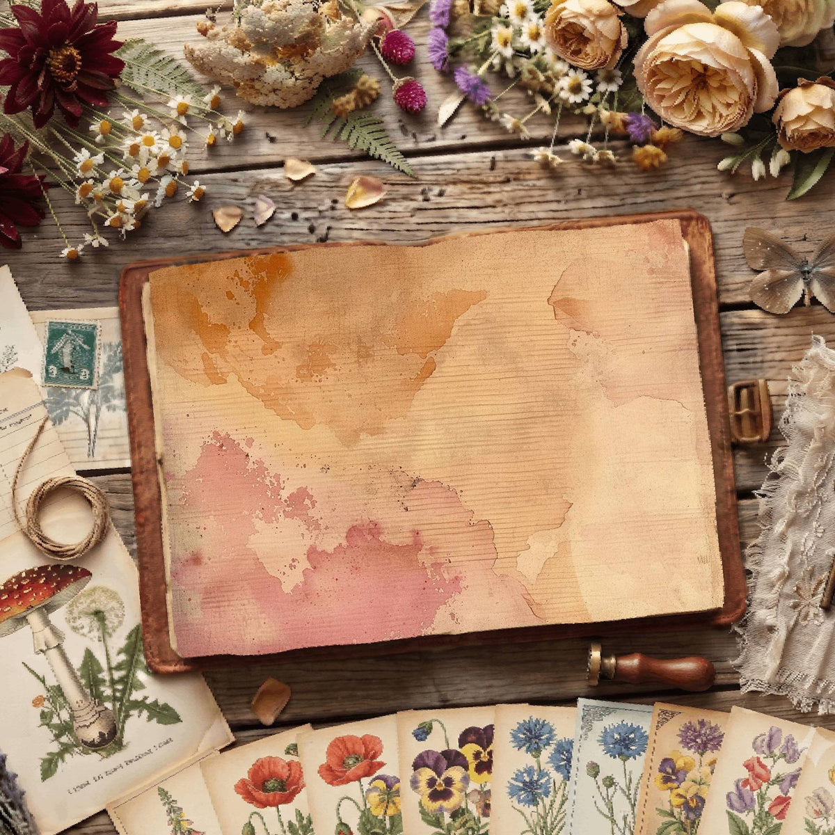 Tea printable junk journal paper, page preview 16