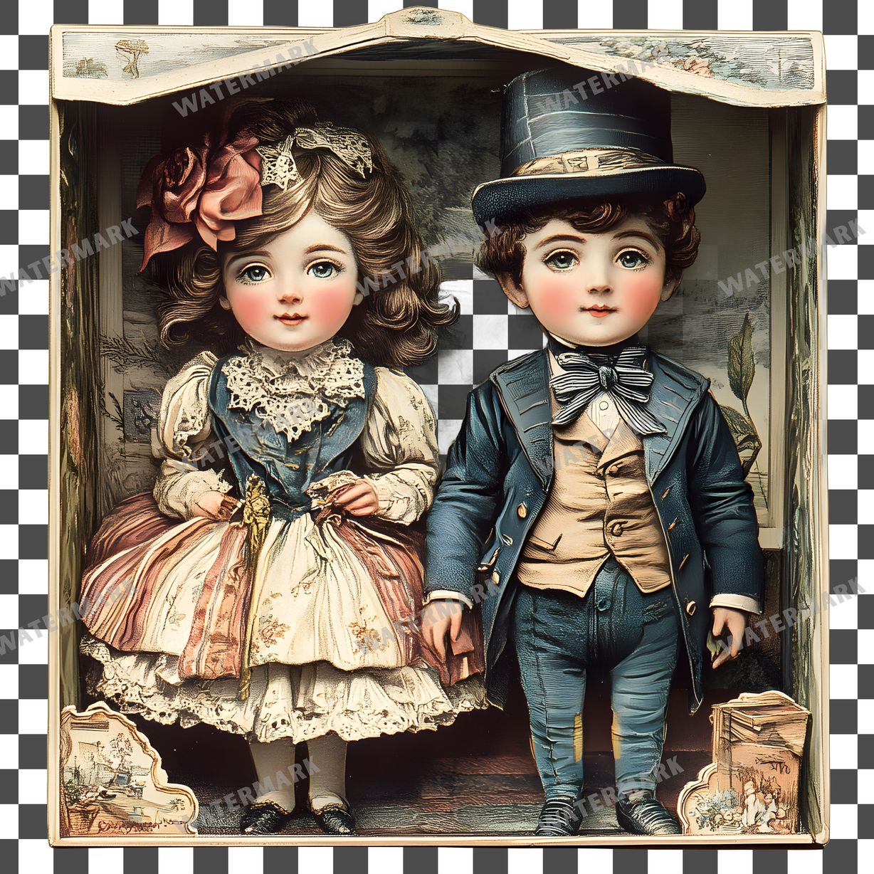 Toy Vintage Style Clipart Pngs