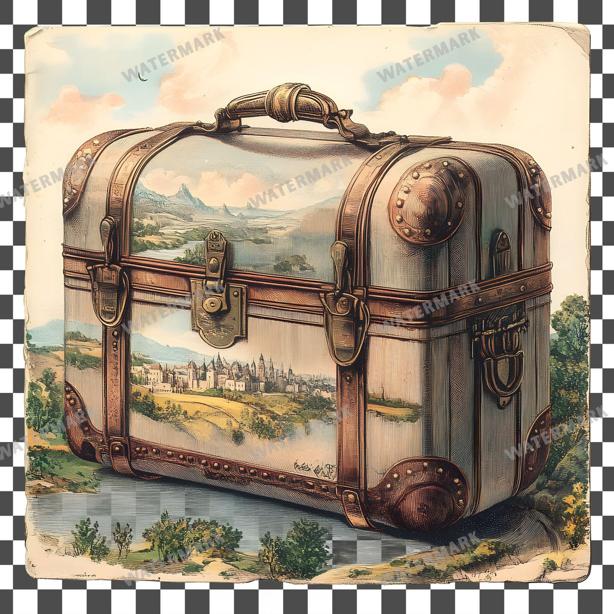 Travel Vintage Style Clipart Pngs