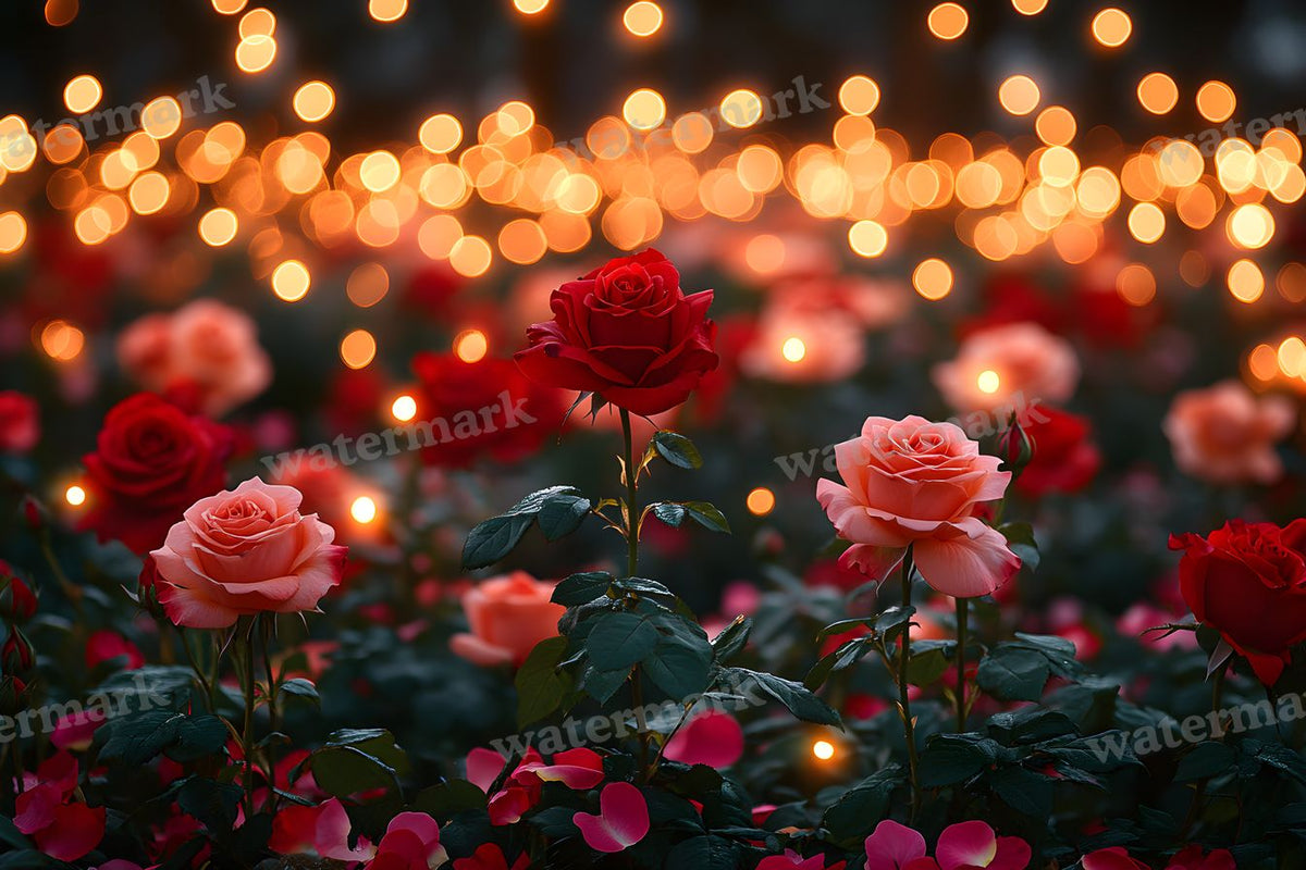 Valentine Rose Garden digital photo backdrop for photo editing, preview 15