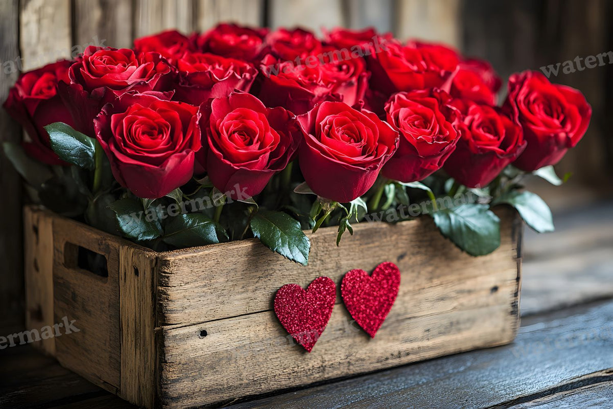 Valentine's Day digital photo backdrop for photo editing, preview 15