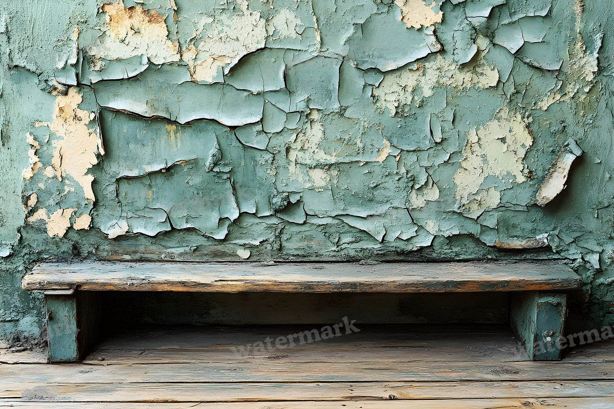 Vintage Textured Wall Muted Olive digital photo backdrop for photo editing, preview 15