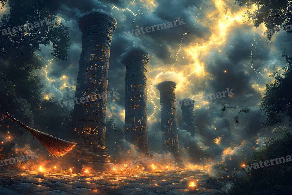 Witch Broomstick Backdrop Images