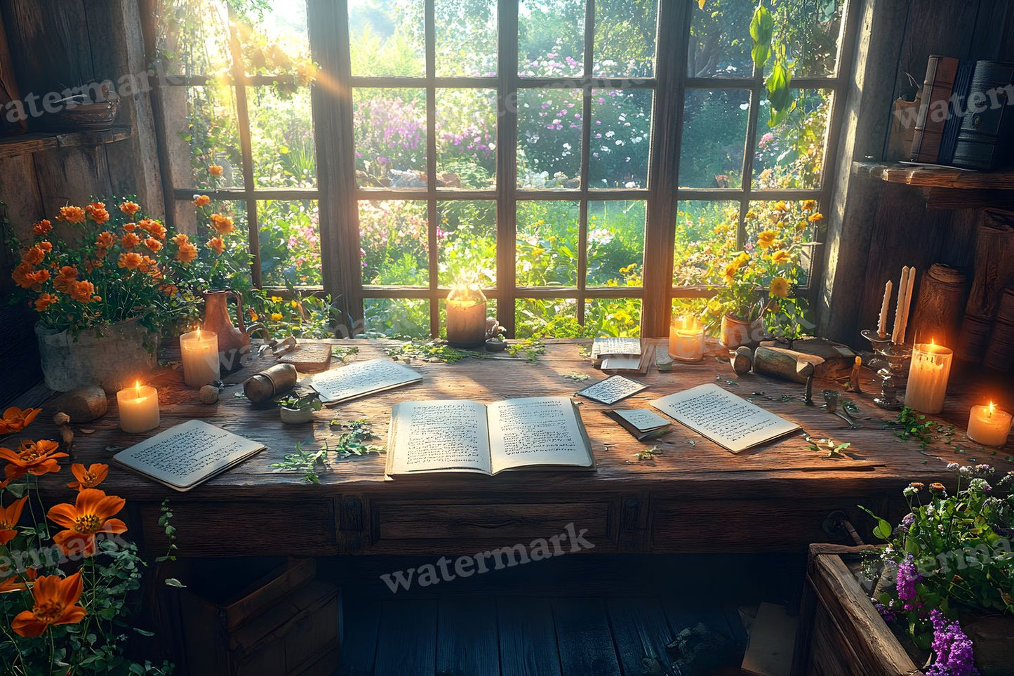 Witch’Study Desk Backdrop Images