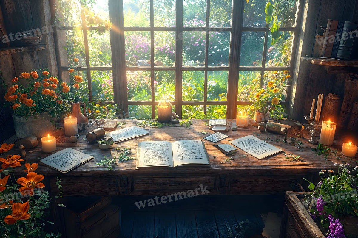 Witch’Study Desk Backdrop Images