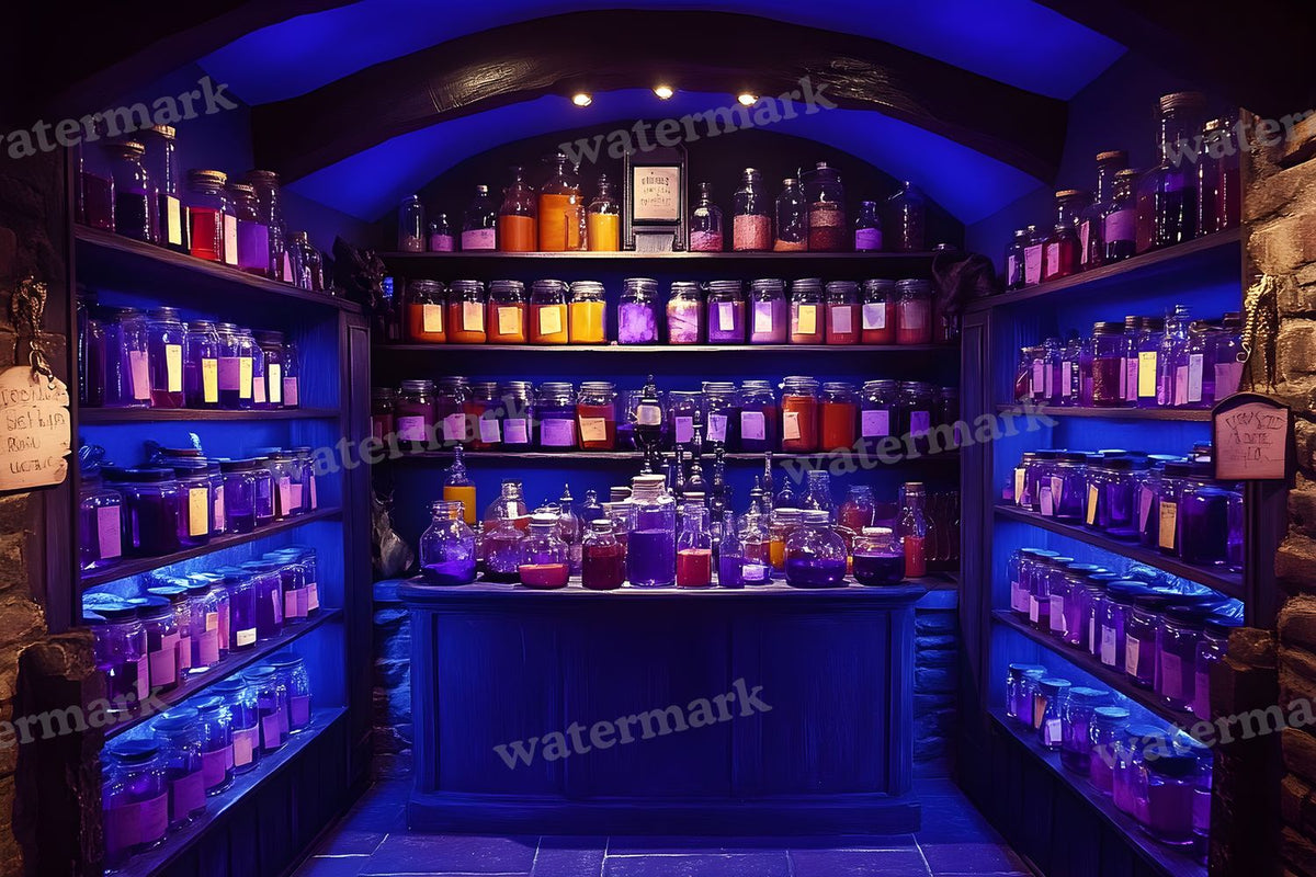 Witchs Apothecaryblue Backdrop Images