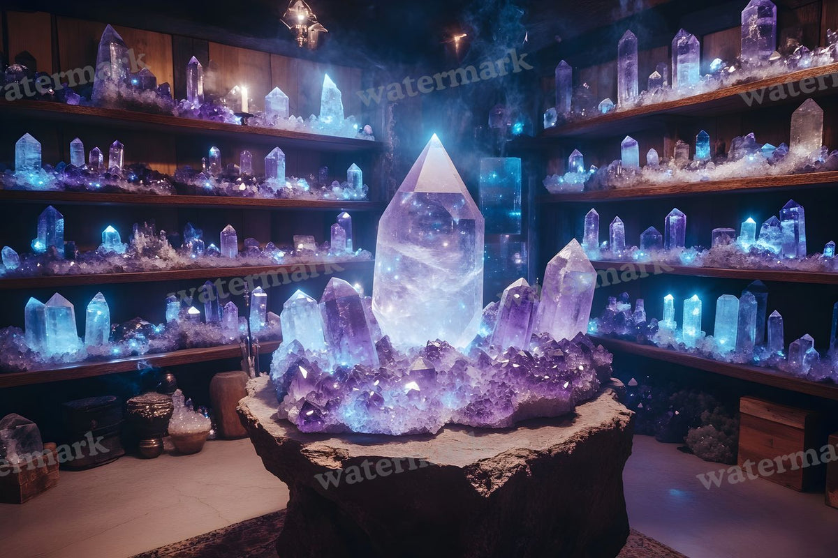 Witchs Crystal Den Backdrop Images