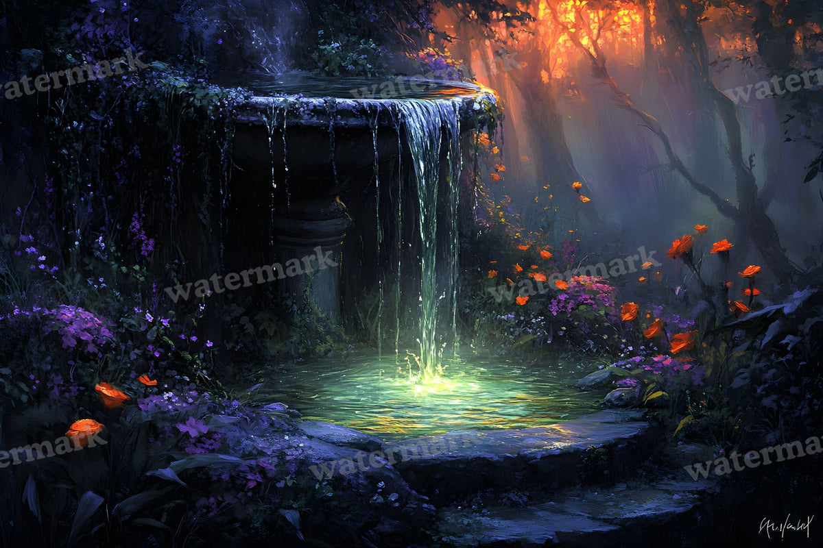 Witchs Eerie Garden Backdrop Images