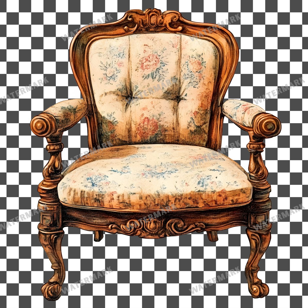Wooden Rockin Vintage Style Clipart Pngs