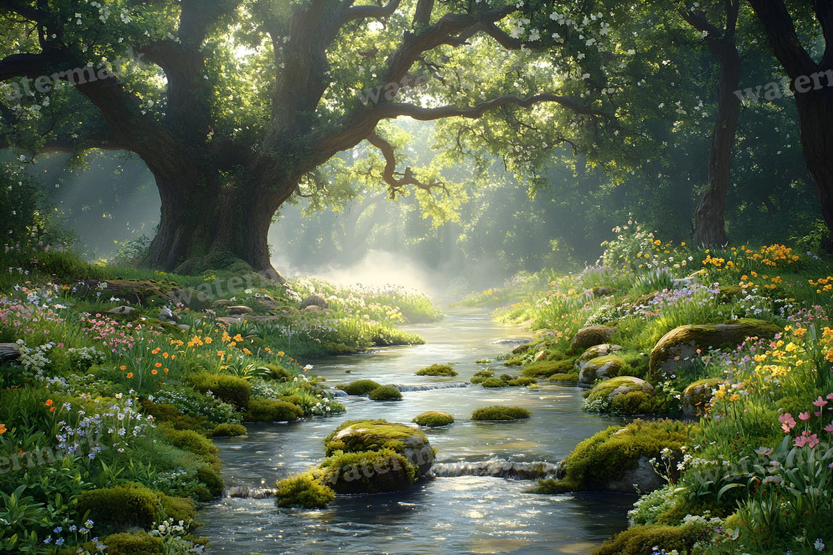 Woodland Botanical Retreat Backdrop Images