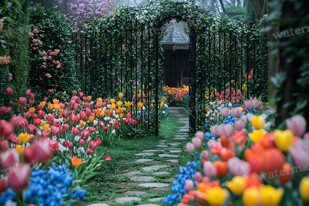 Wrought Iron Secret Garden Backdrop Images
