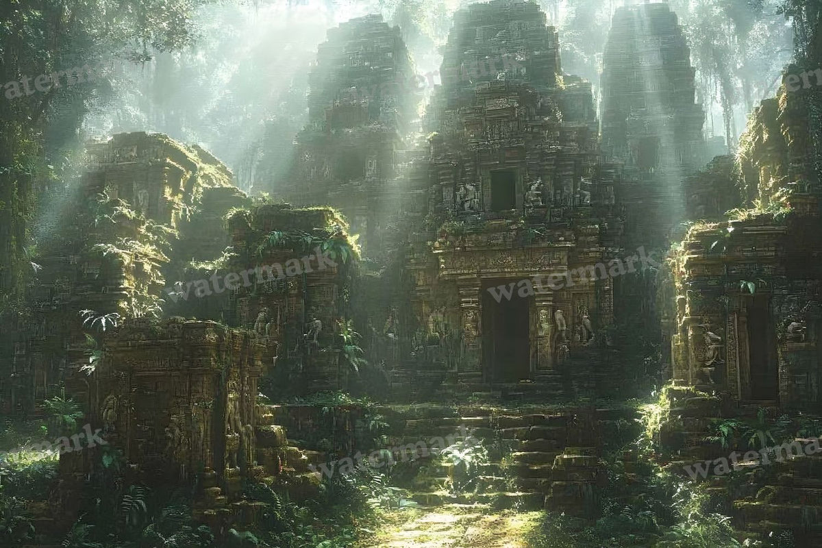 Amazonian Temple Ruins Backdrop Images