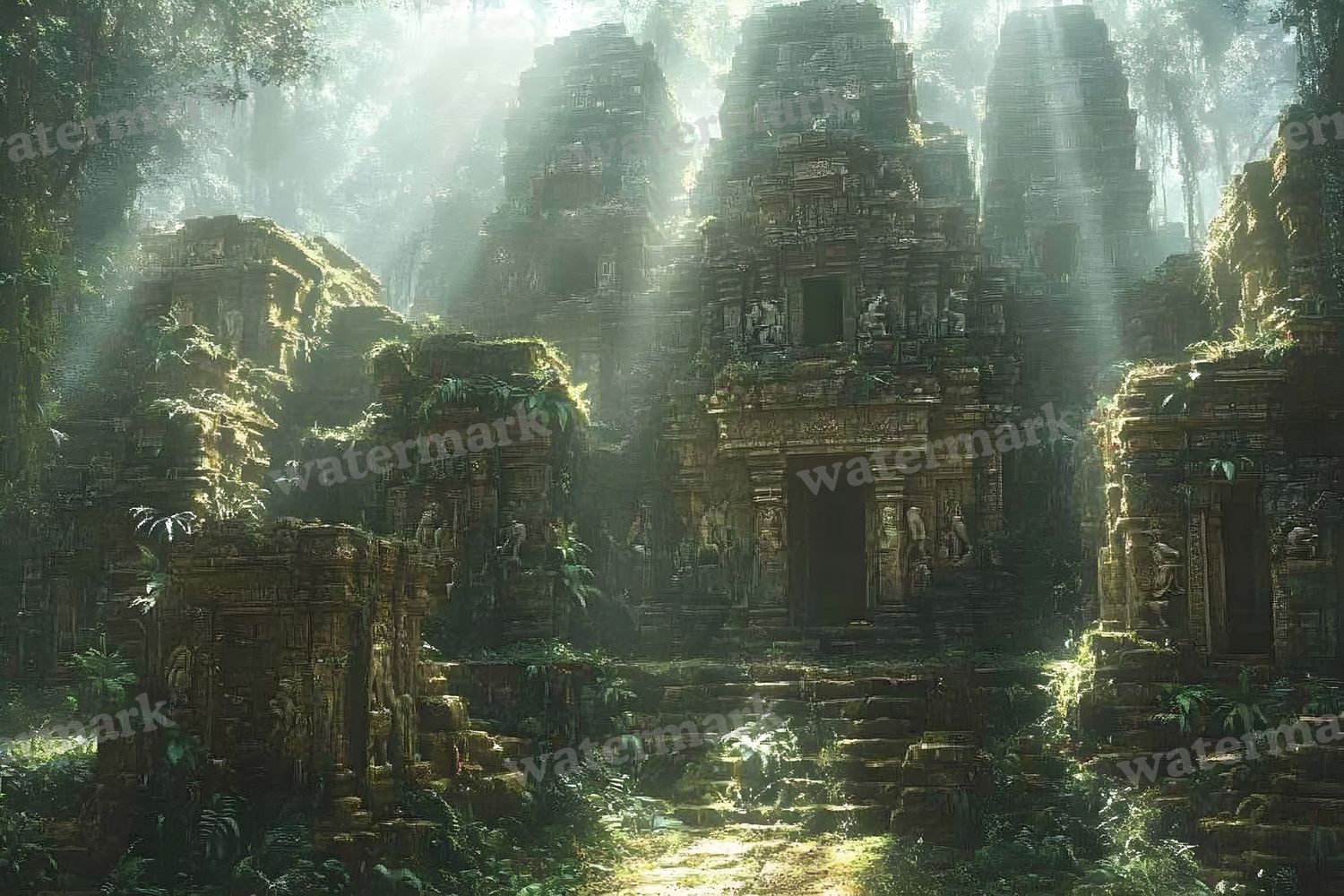 Amazonian Temple Ruins Backdrop Images