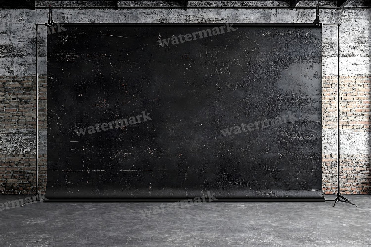 Black Texture Ethereal digital photo backdrop for photo editing, preview 16