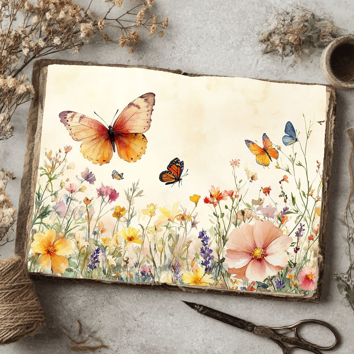 Butterfly Wildflower Meadow Writing Paper
