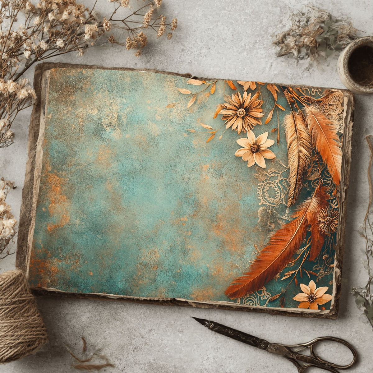Dreamy Aged Vintage Writing Paper printable junk journal paper, page preview 17