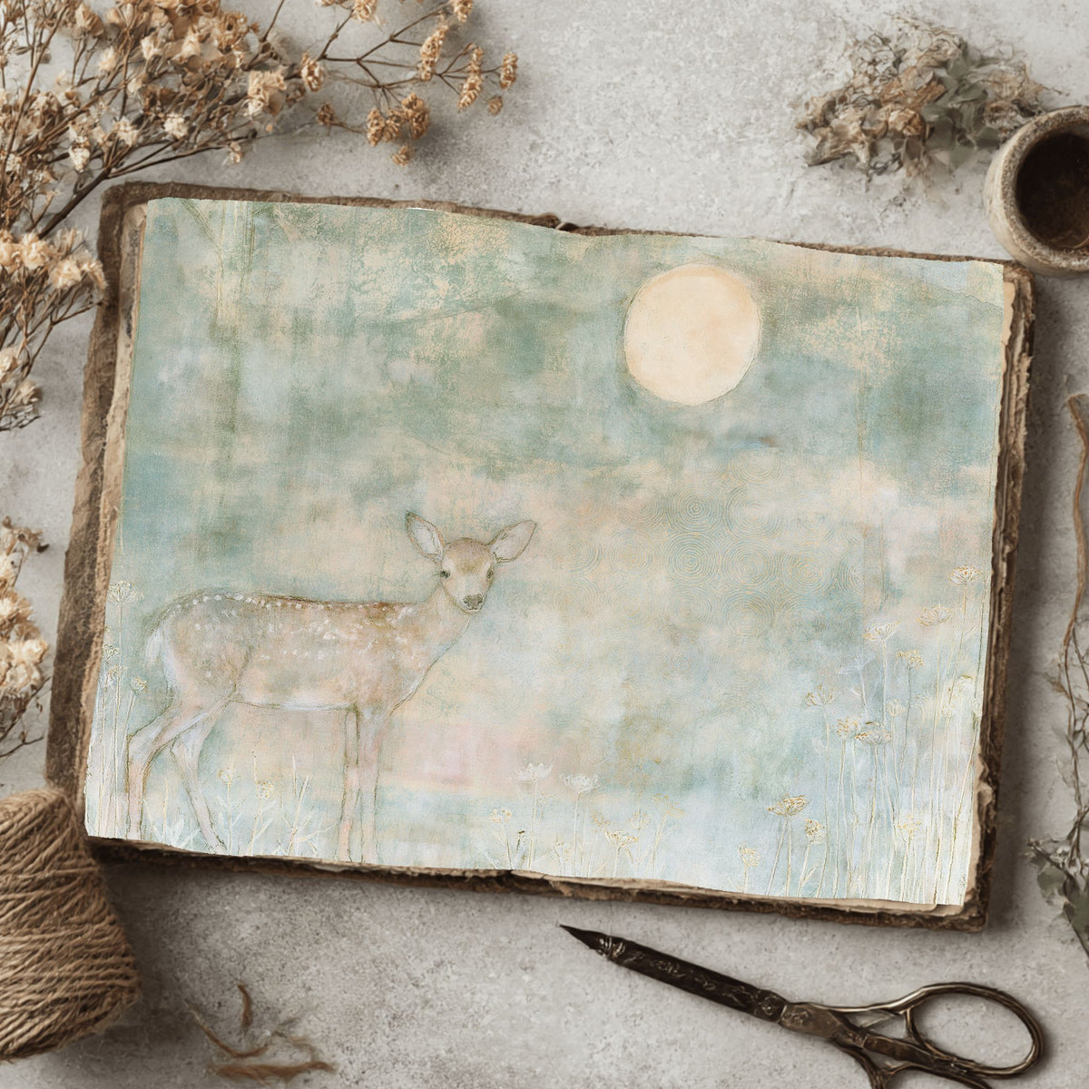 Gentle Woodland Fawn Watercolor