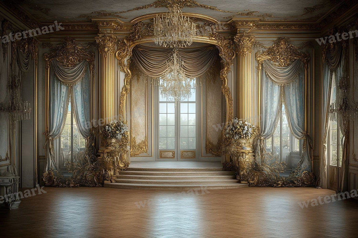 Opulent Baroque digital photo backdrop for photo editing, preview 16