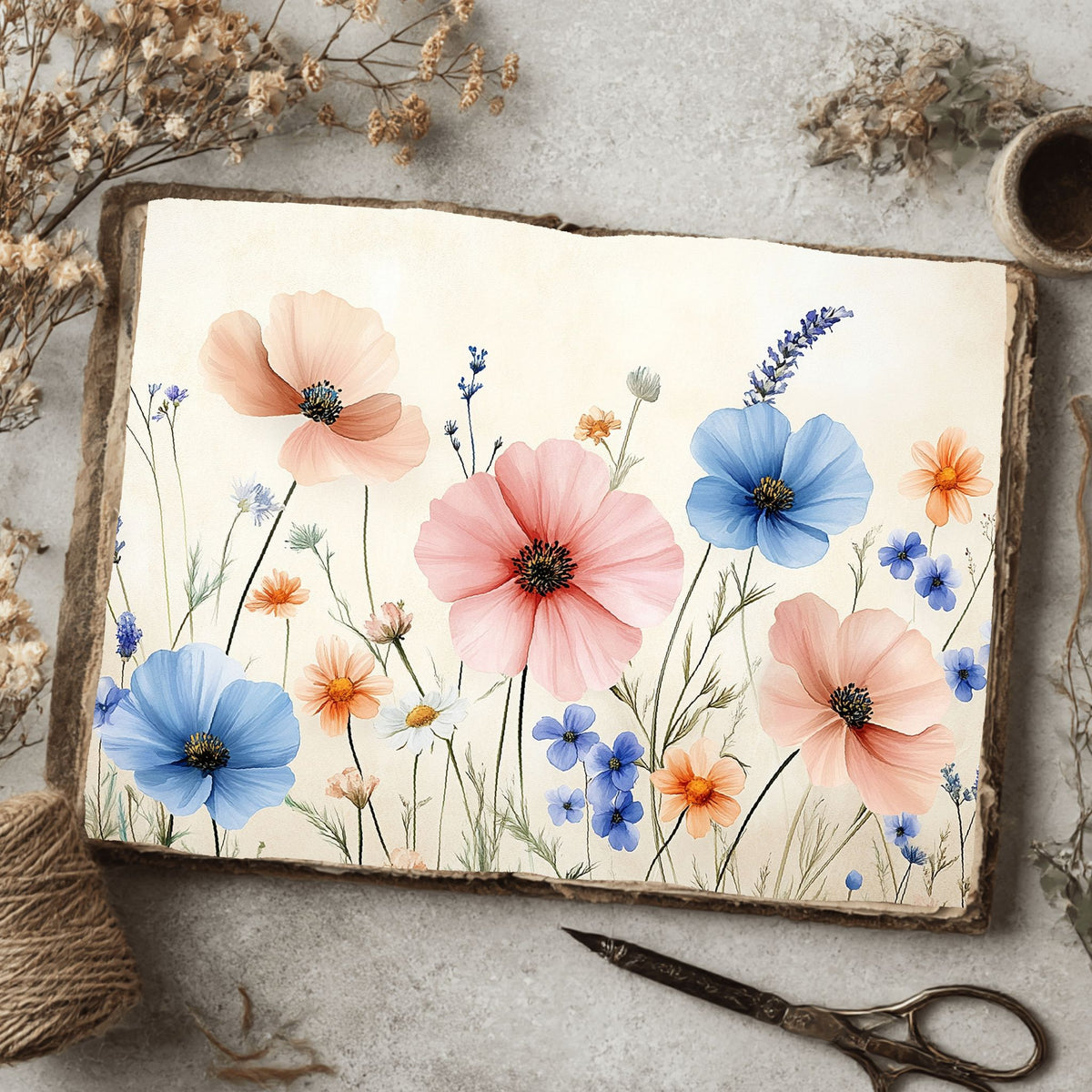 Pastel Wildflower Whispers Paper