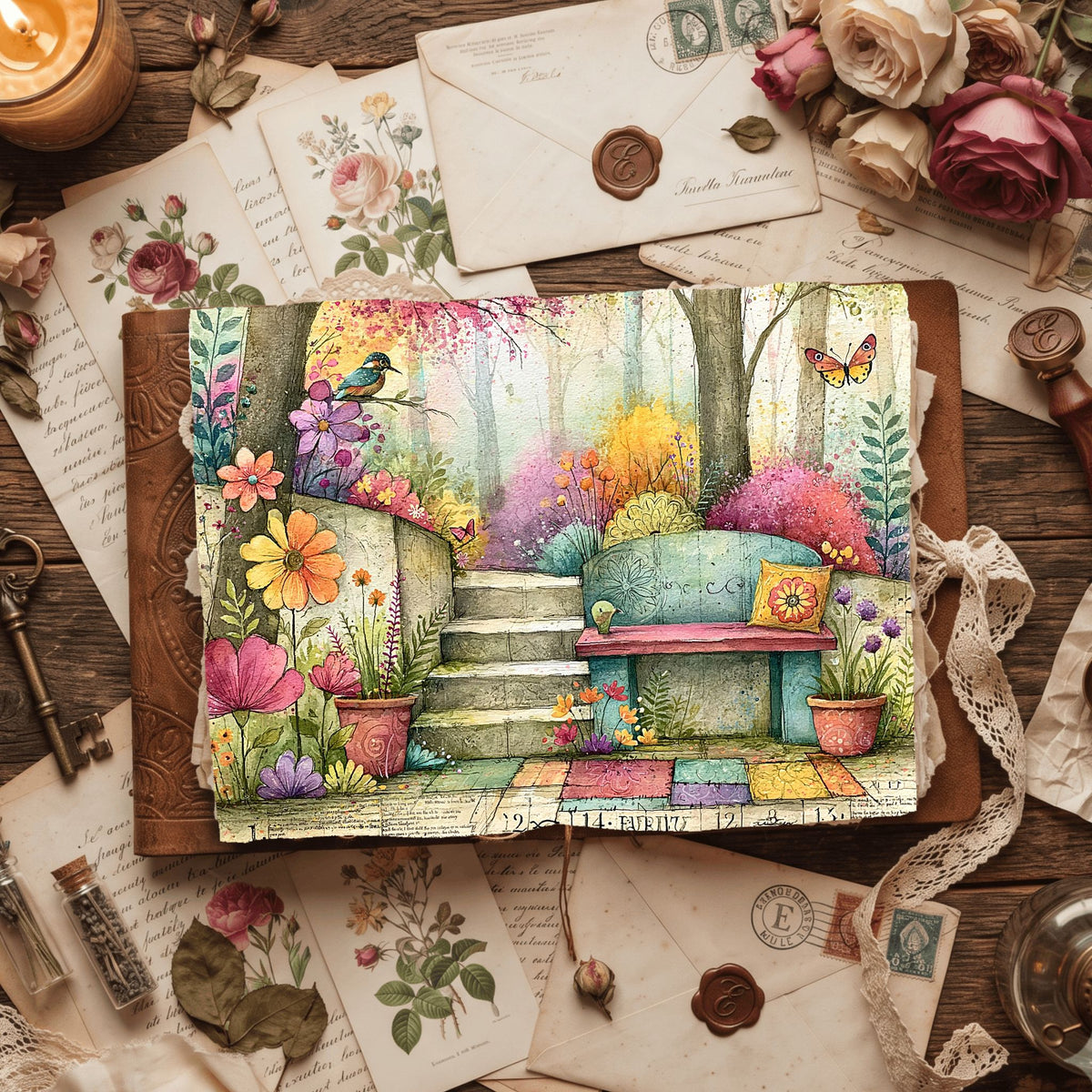 Romantic Garden Scene