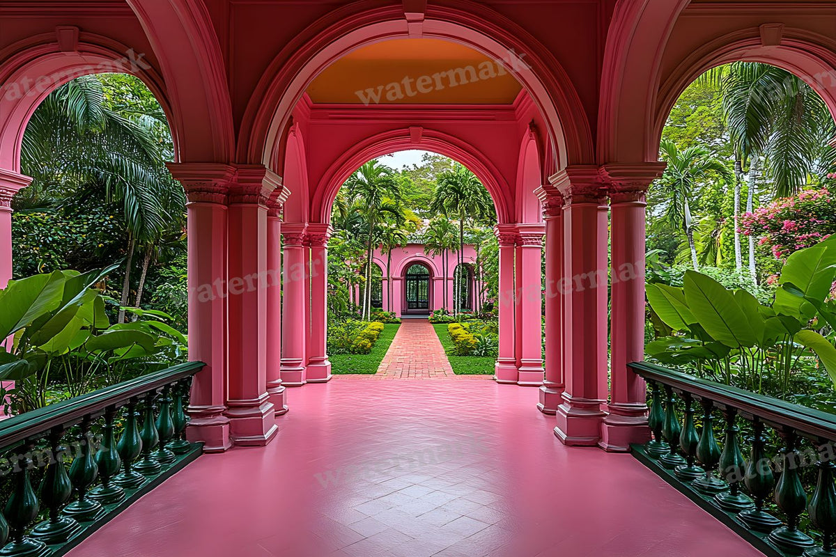Royal Pink Garden Studio digital photo backdrop for photo editing, preview 16