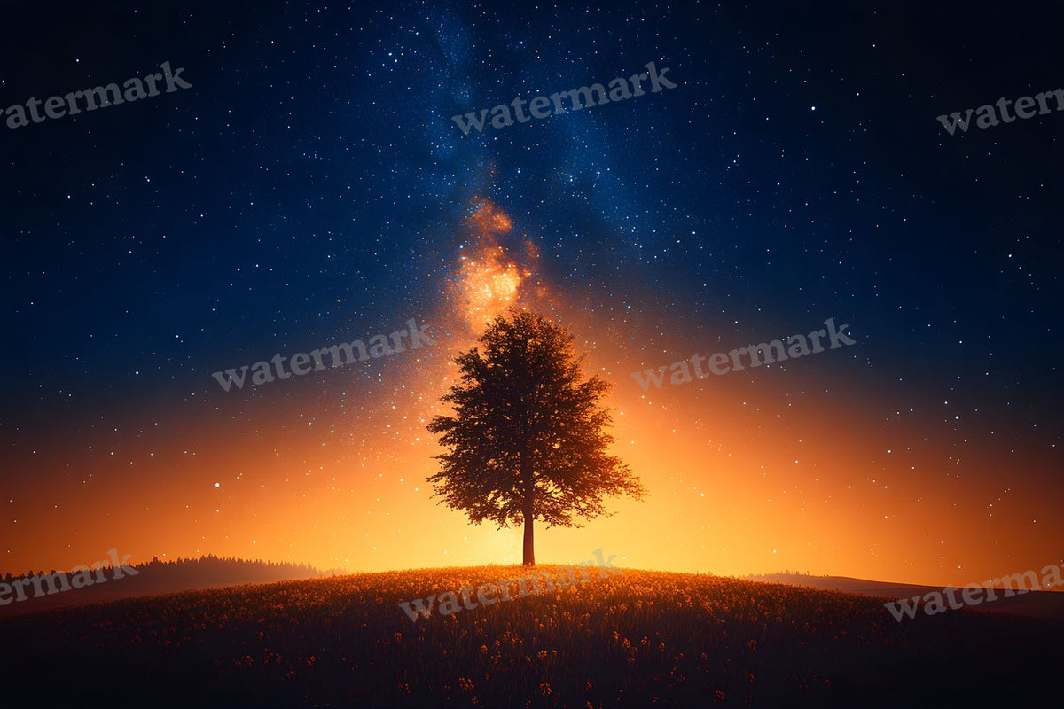 Starry Night Sky digital photo backdrop for photo editing, preview 16