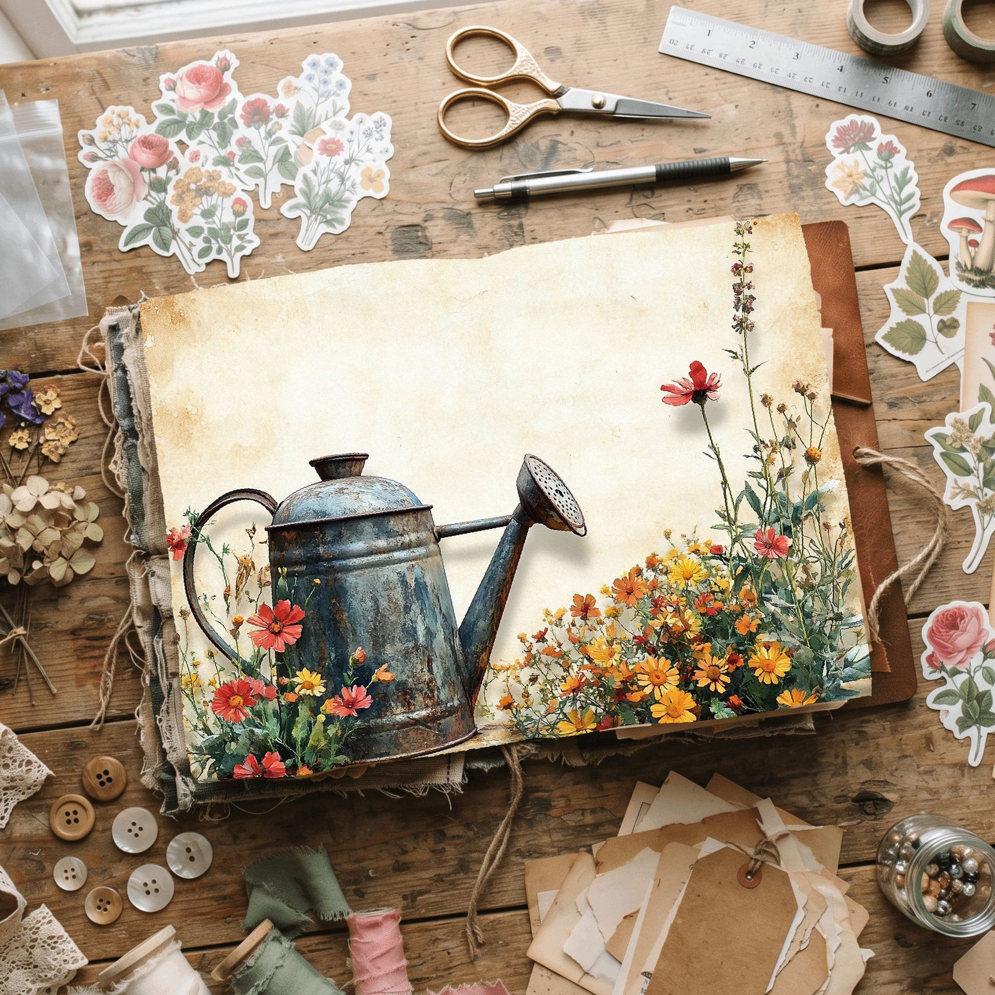 Wildflower Watering Can Paper