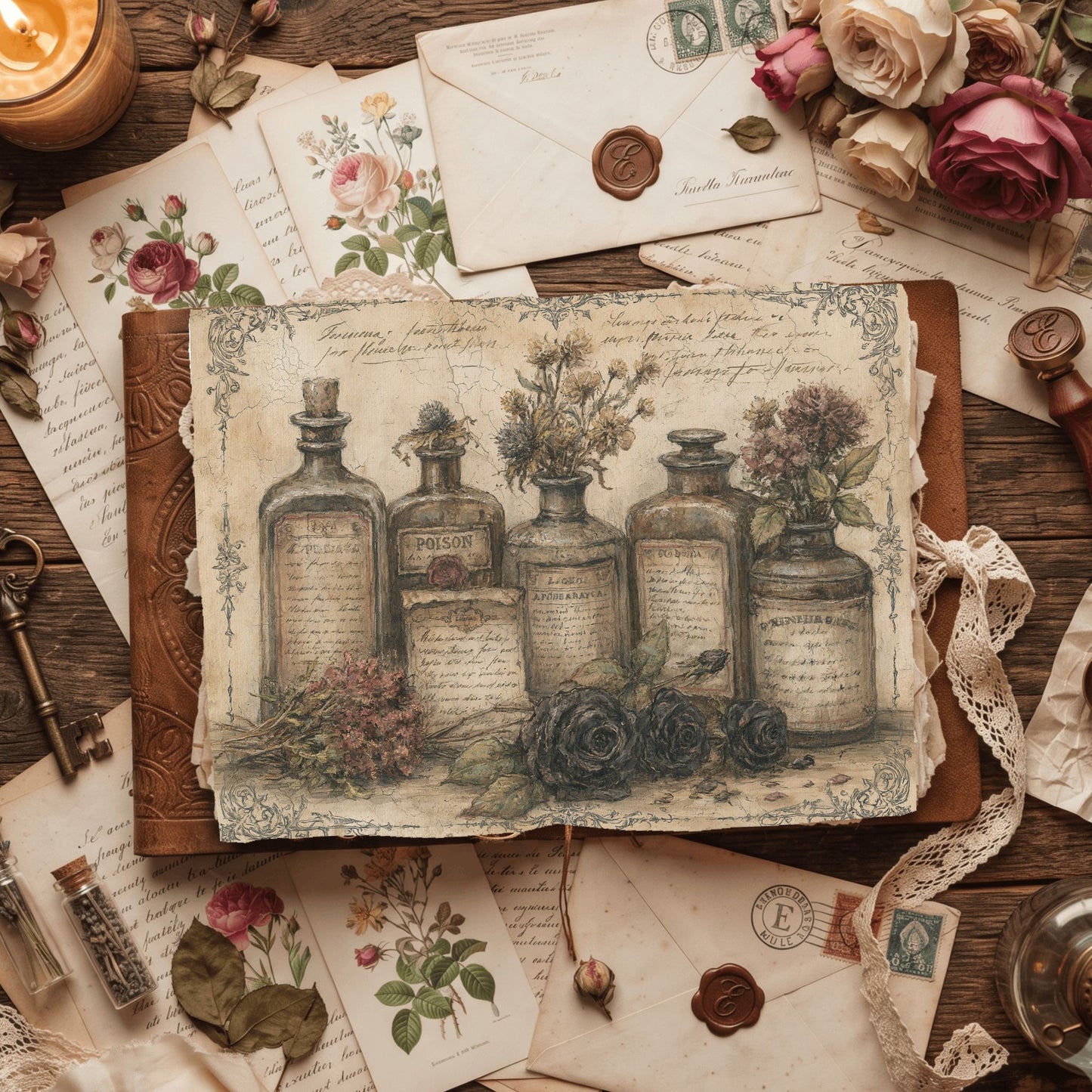 Witchy Gothic Apothecary Journal Paper