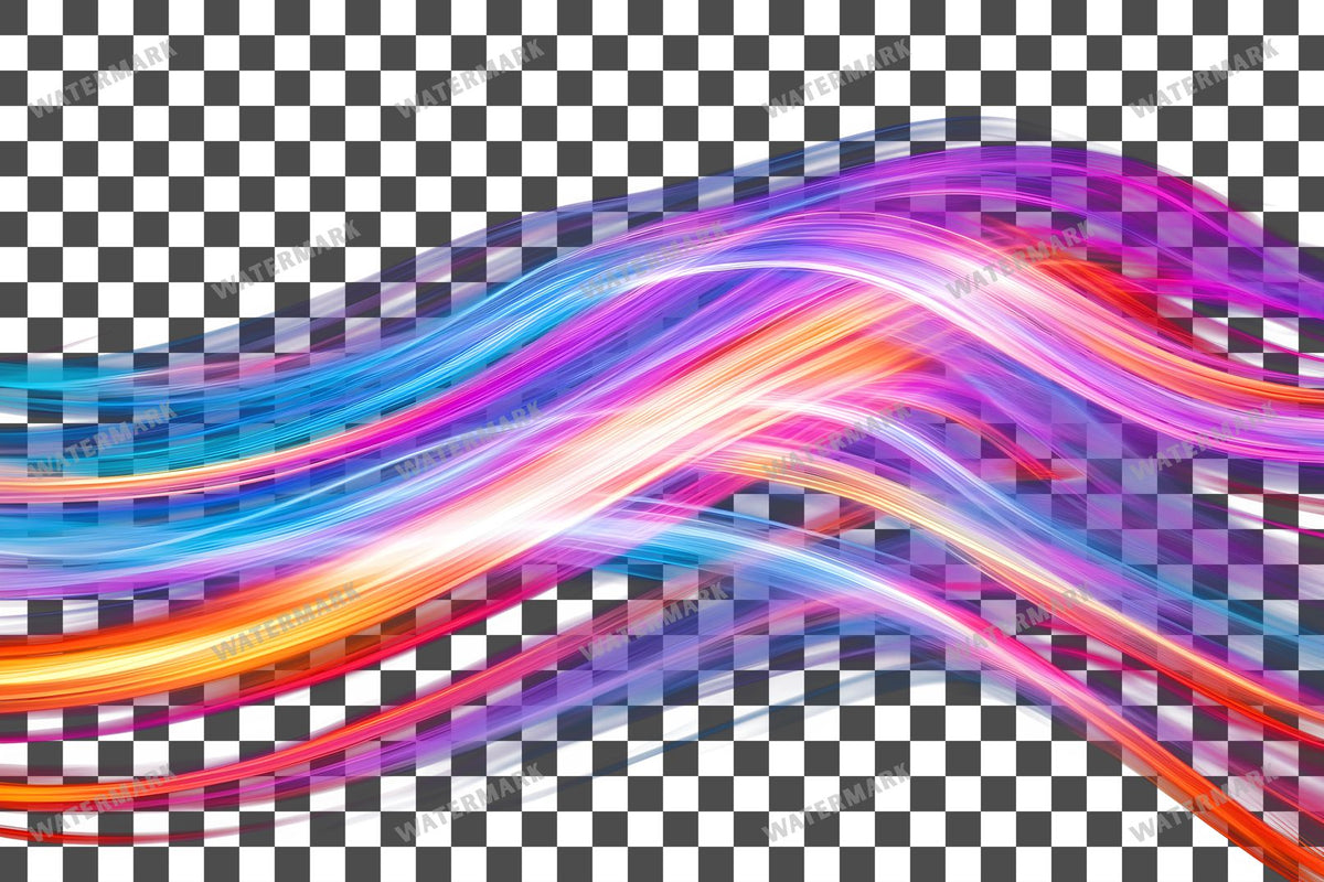 Abstract Light Streaks Transparent Overlay Pngs