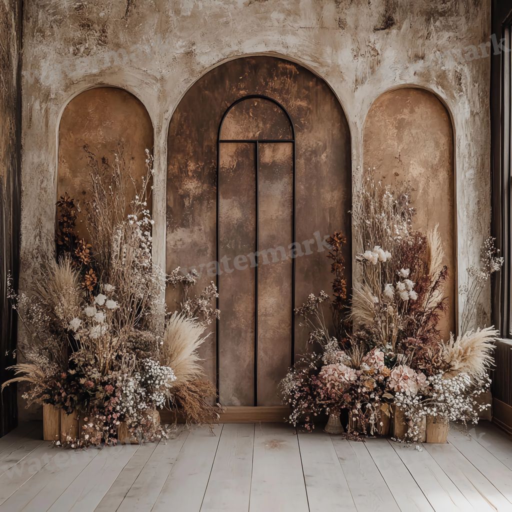Boho Arches digital photo backdrop for photo editing, preview 16