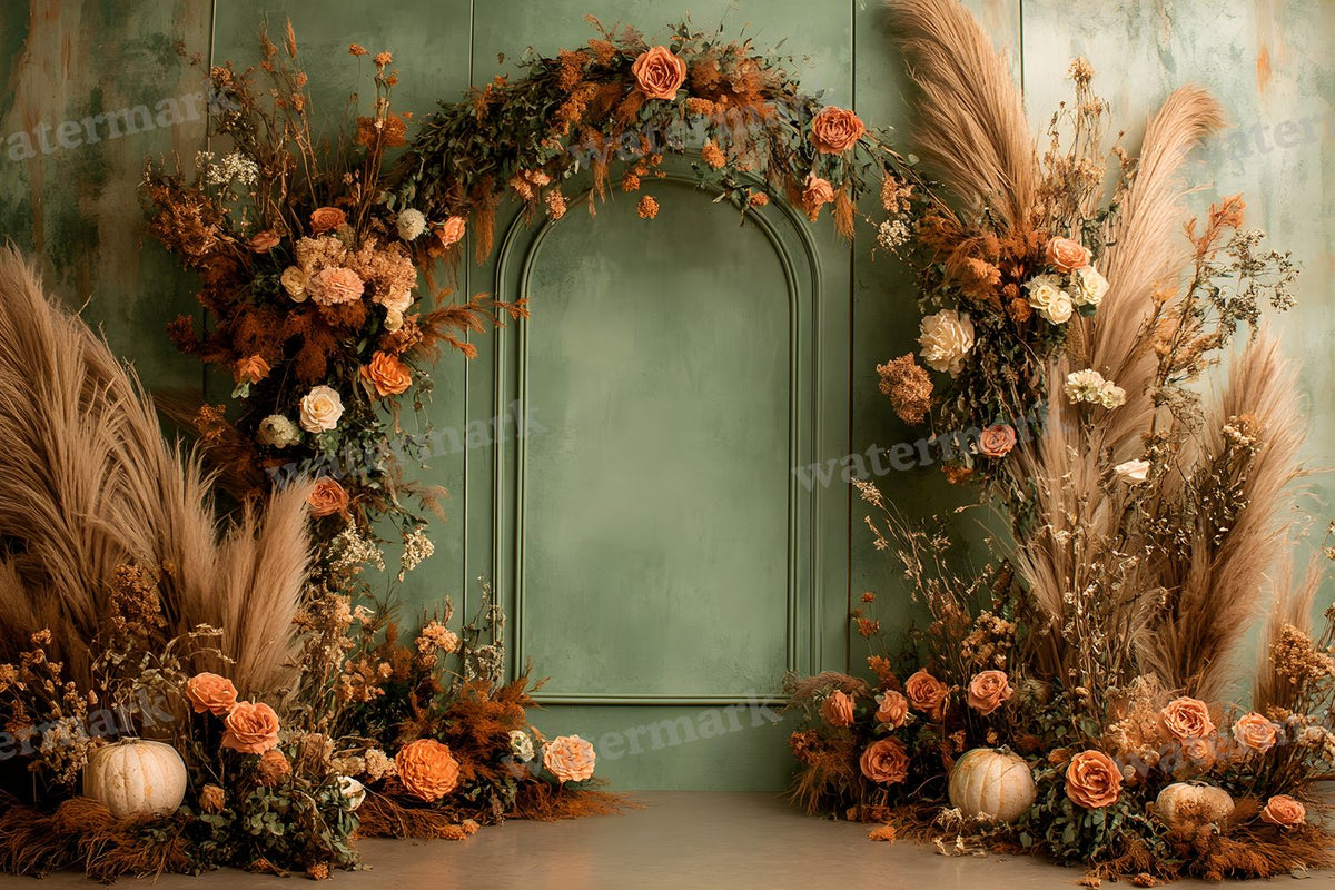 Boho Olive Arch Backdrop Images