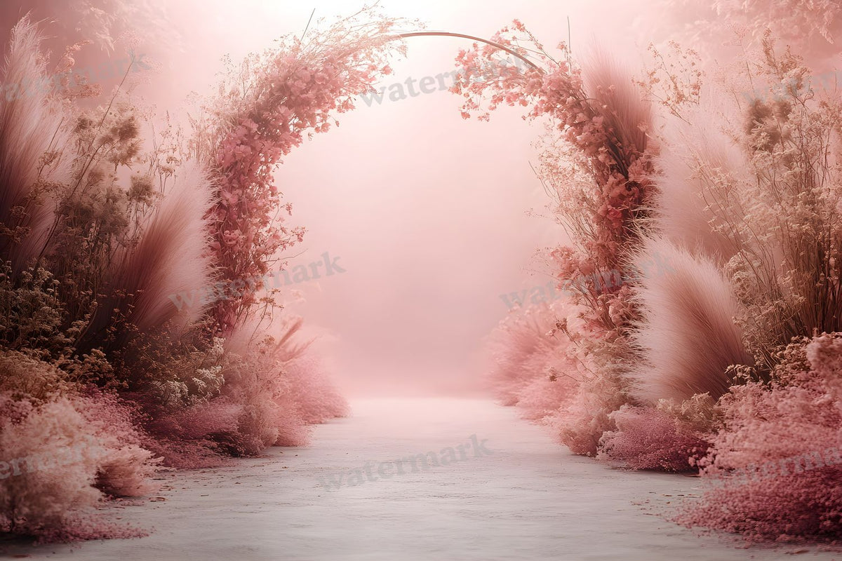 Boho Pink Arch Backdrop Images