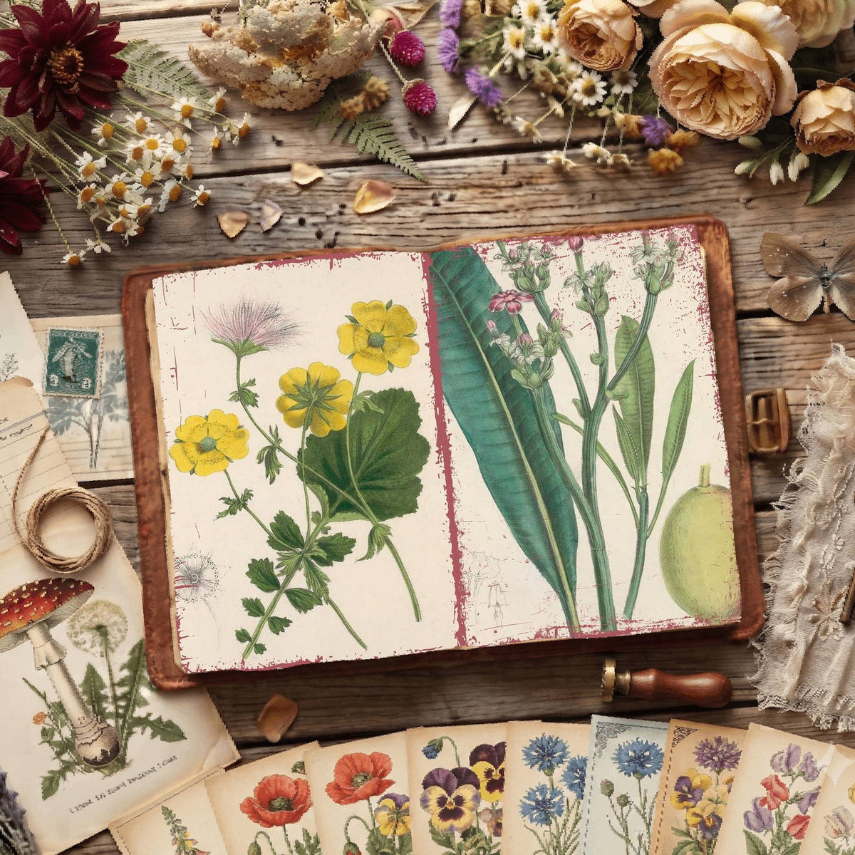 Botanical Illustrations Digital Papers