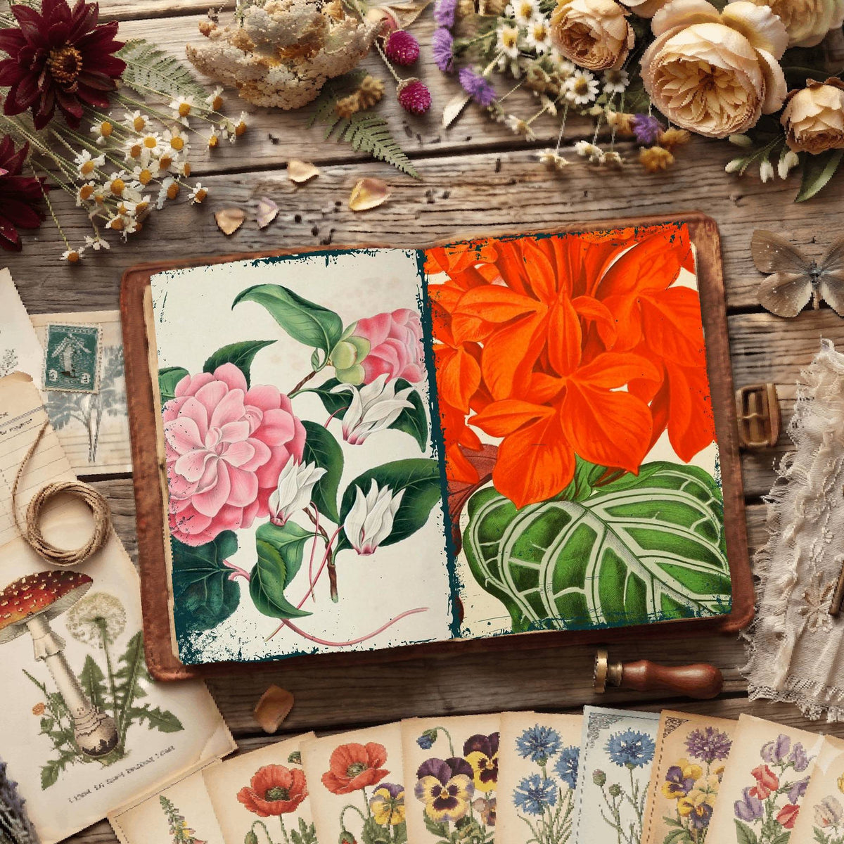 Botanical Illustrations Digital Papers