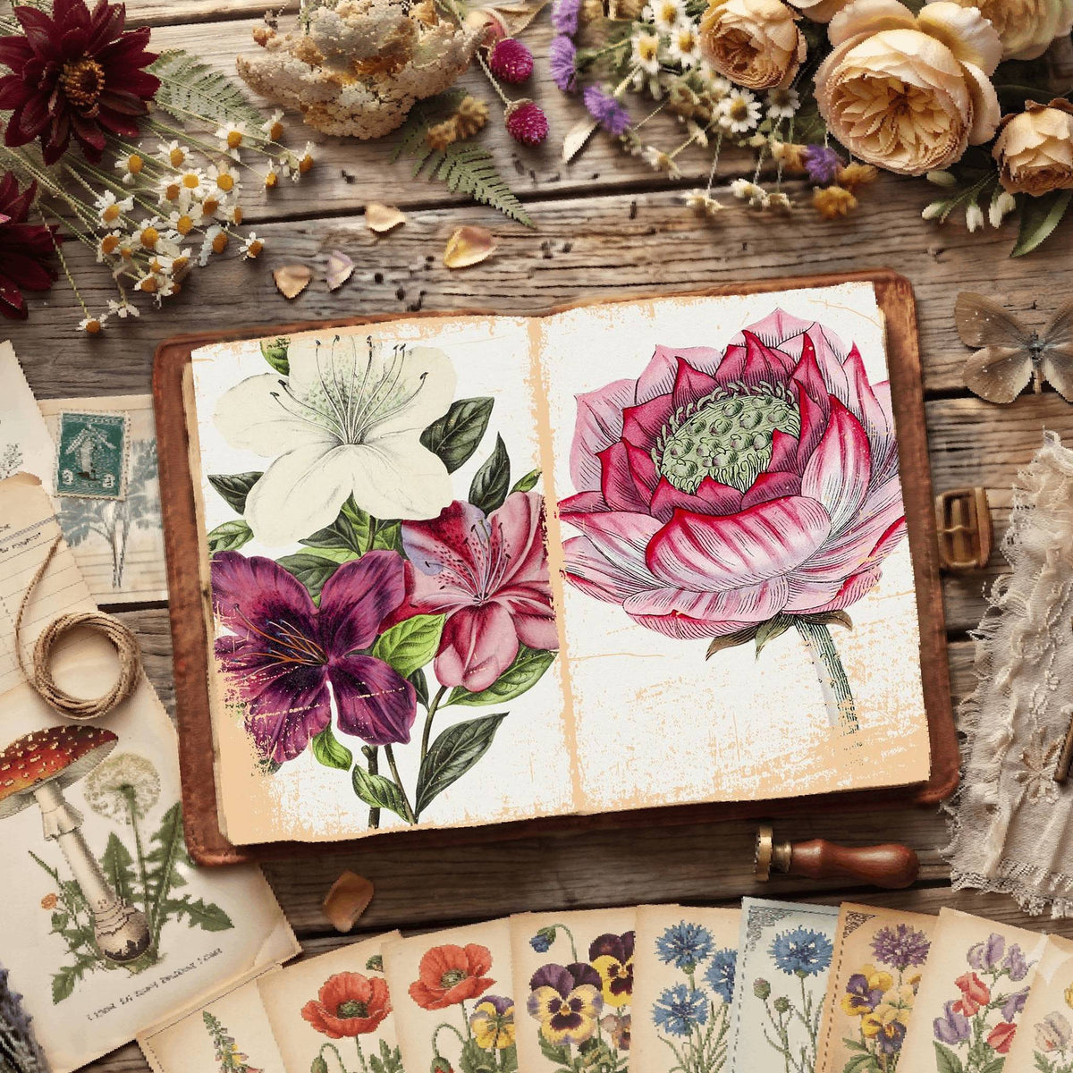 Botanical Illustrations Digital Papers