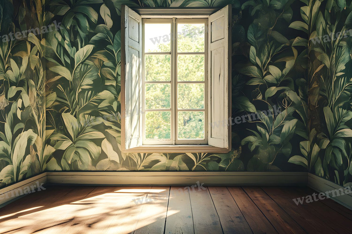 Botanical Window View Backdrop Images