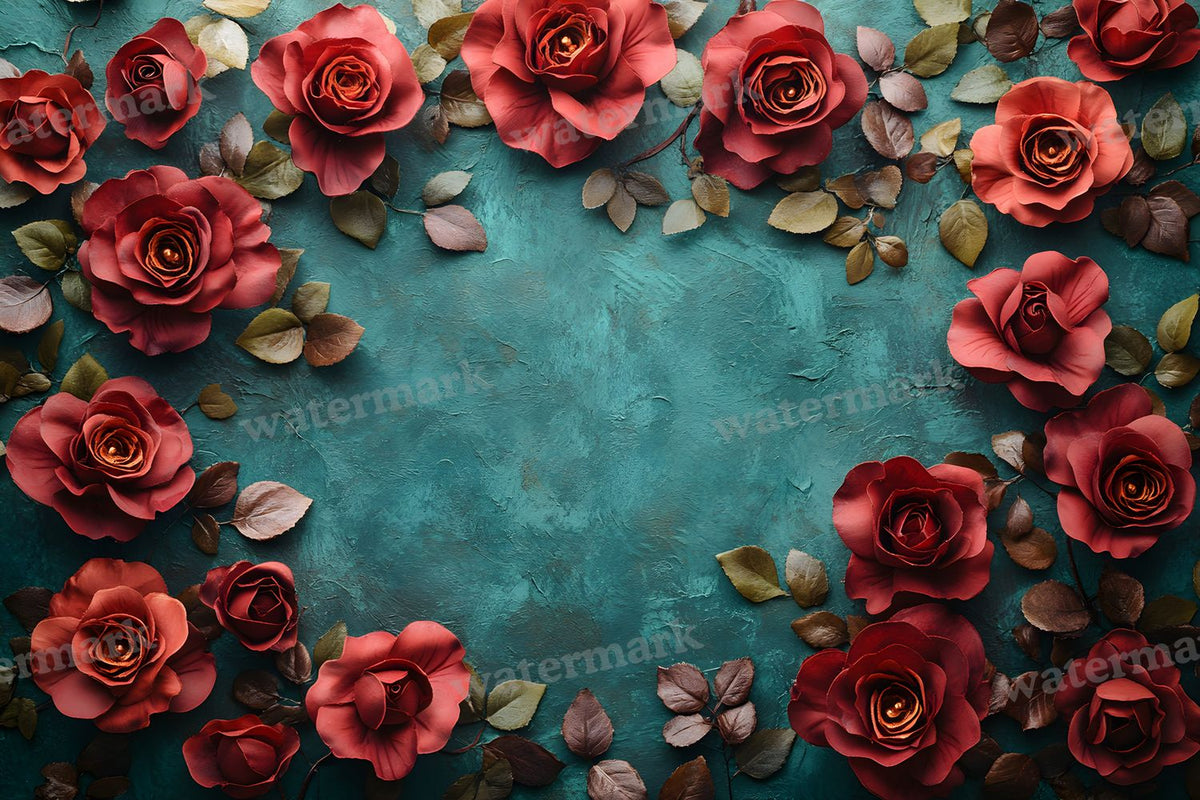 Burgundy Rose Arrangement Backdrop Images