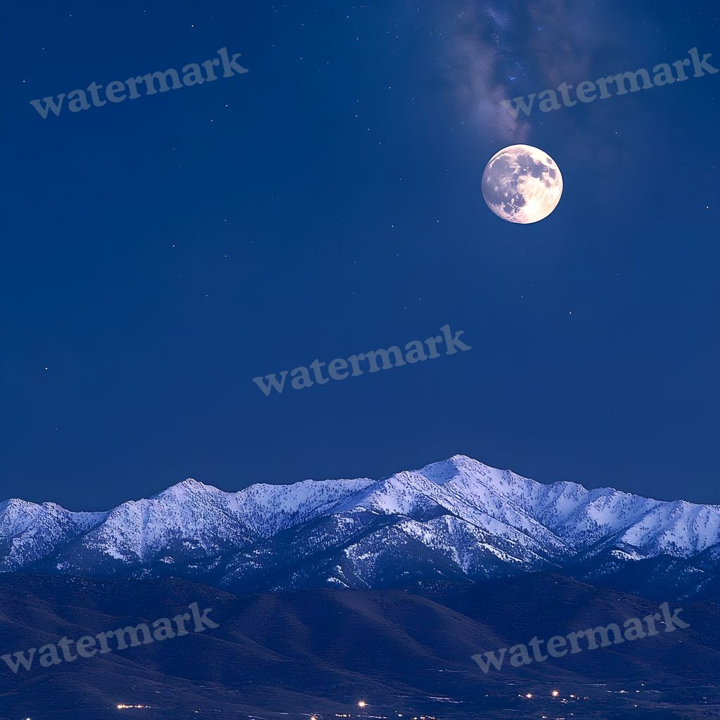 Celestial Moonlit digital photo backdrop for photo editing, preview 16