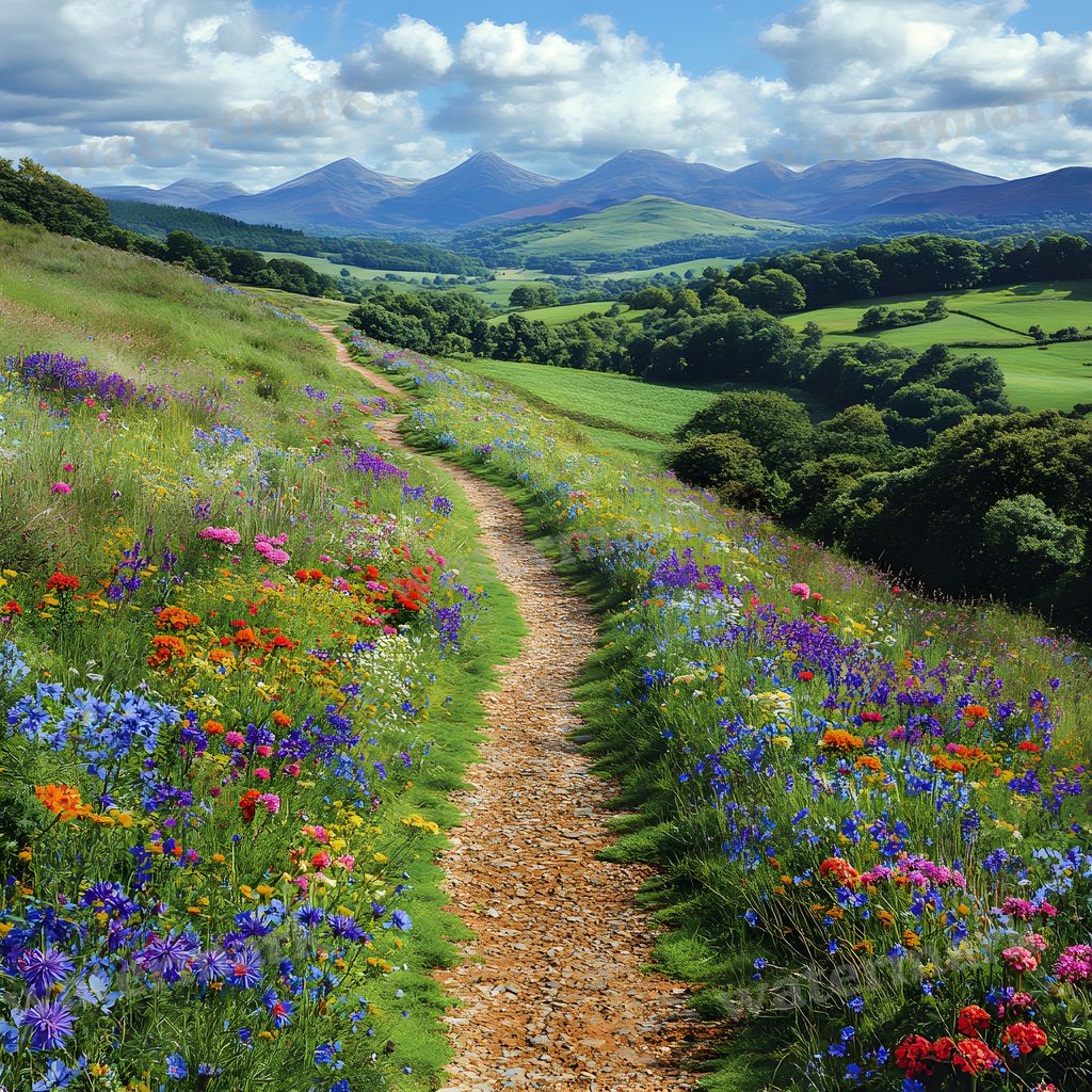 Charming Country Trail Backdrop Images