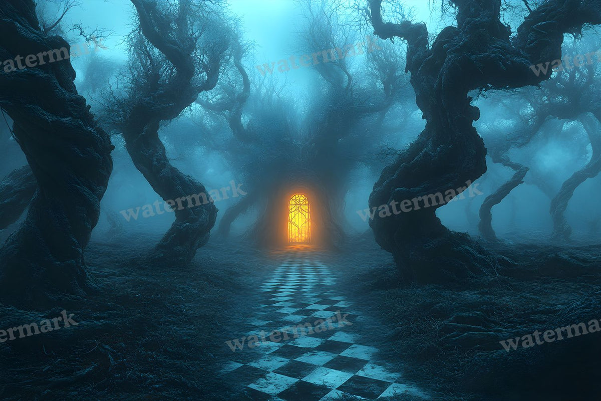 Checkered Garden Path Backdrop Images