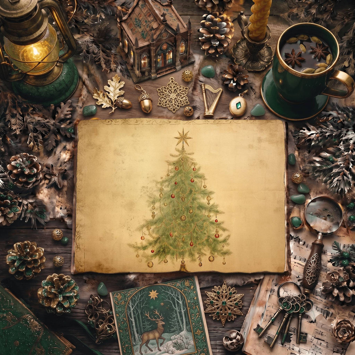 Christmas Trees Digital Papers