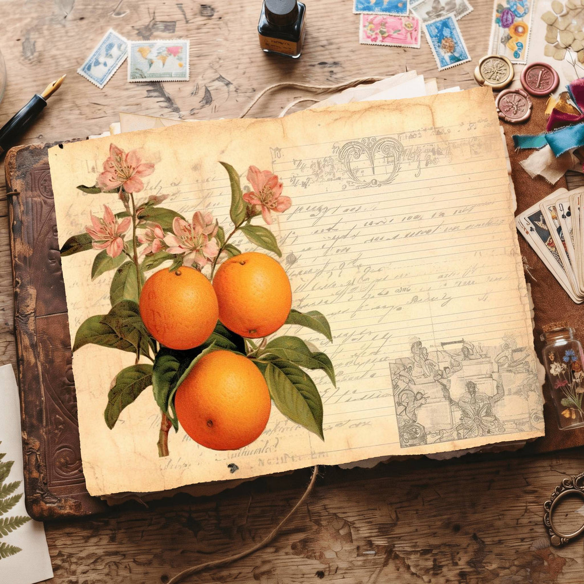 Citrus Fruit Digital Papers