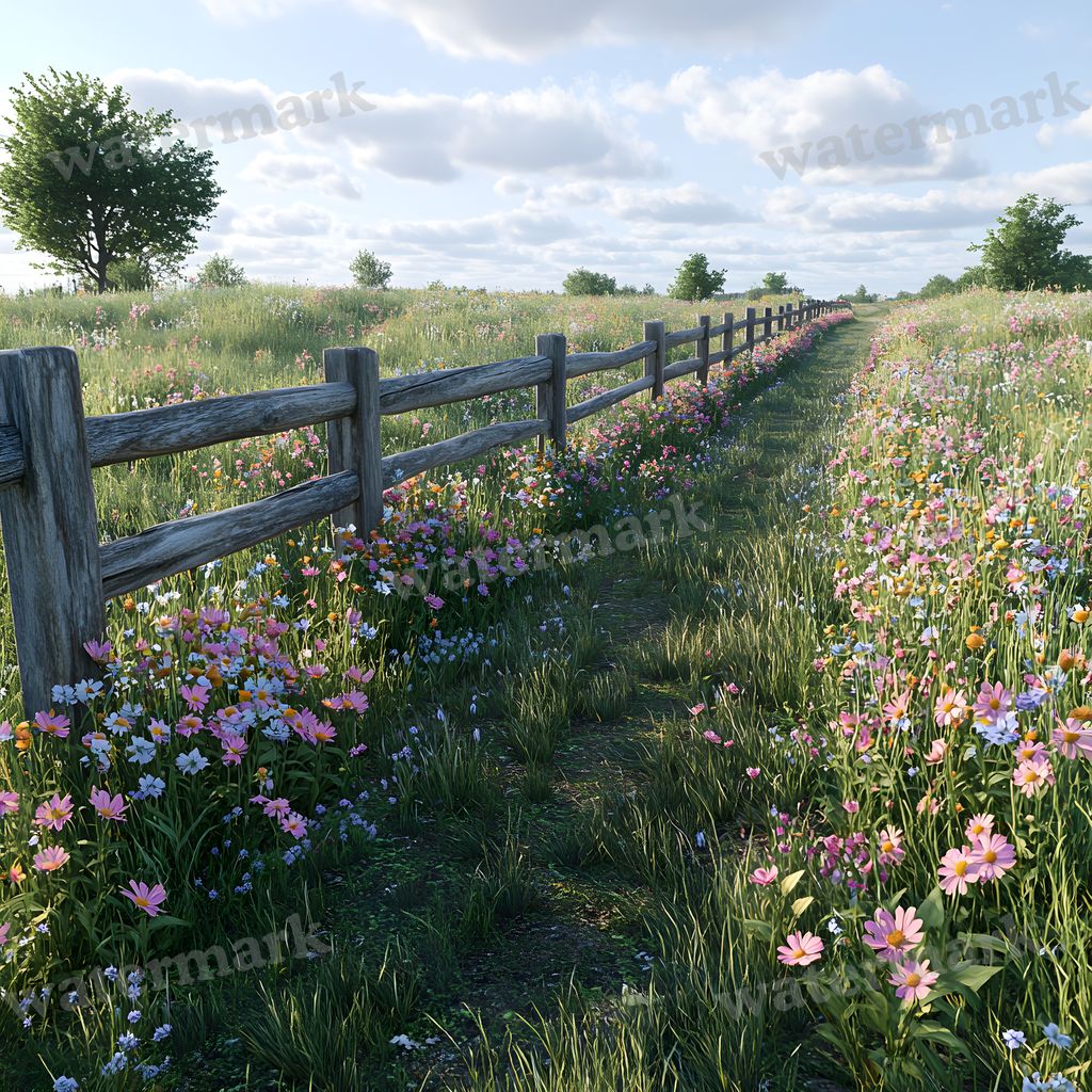 Classic Fence Line Backdrop Images