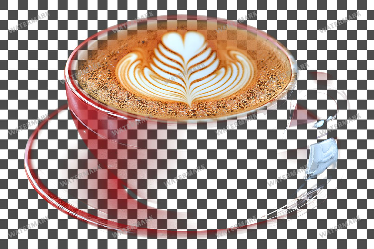 Coffee Cup PNG overlay on a transparent checkered background, preview 17